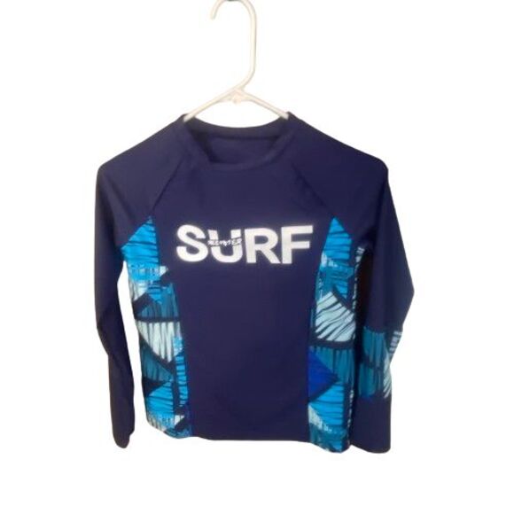 Boys T-Shirt Pullover Top Shein Long Sleeve Surf Ski Tropical Beach Colorful - Picture 3 of 7